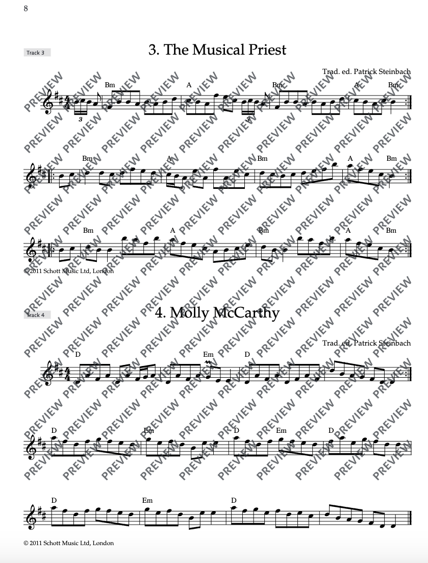 Irish Folk Tunes For Flute, Recorder & Tin Whistle - Volume 1 Book/Audio (71 Songs)