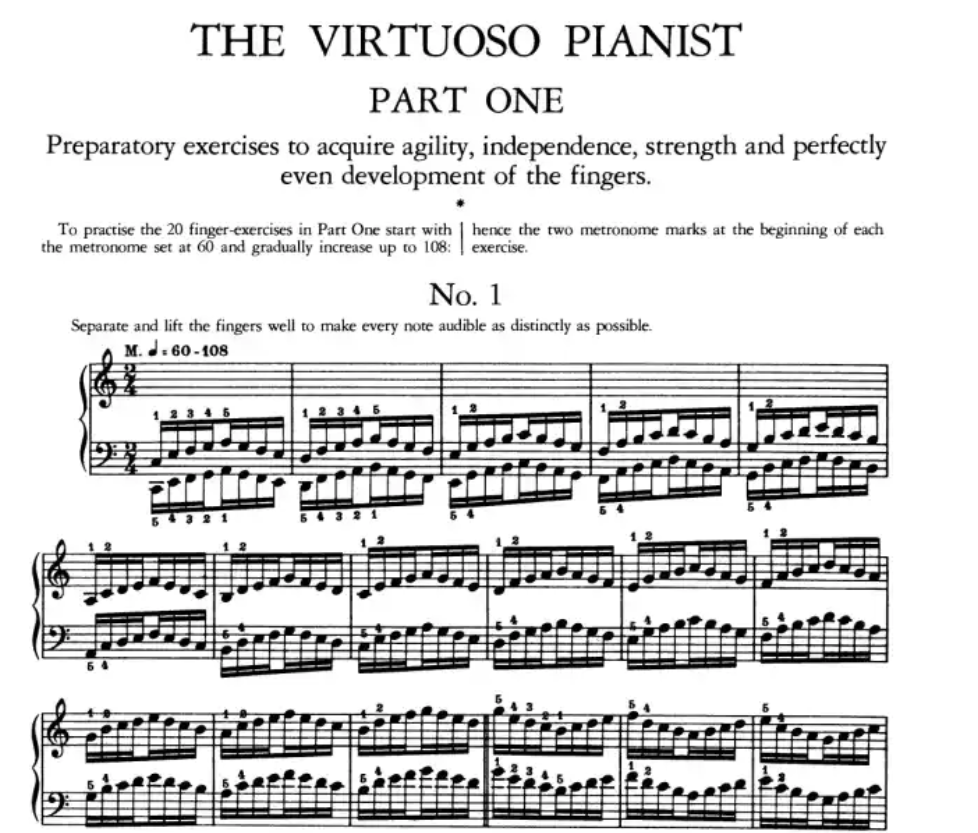 Hanon - Virtuoso Pianist Complete Book