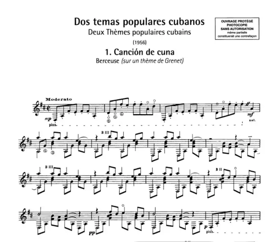 The Best Of Leo Brouwer - 19 Pieces For Guitar Book