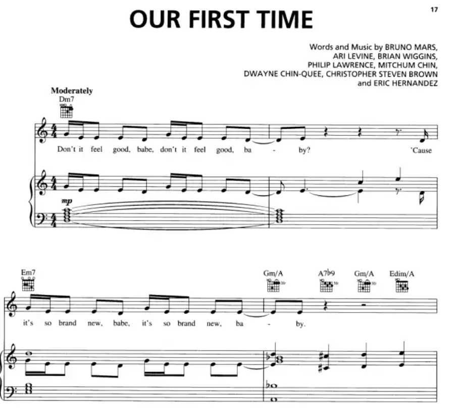 Bruno Mars - Doo Wops & Hooligans Piano/Vocal/Guitar Songbook