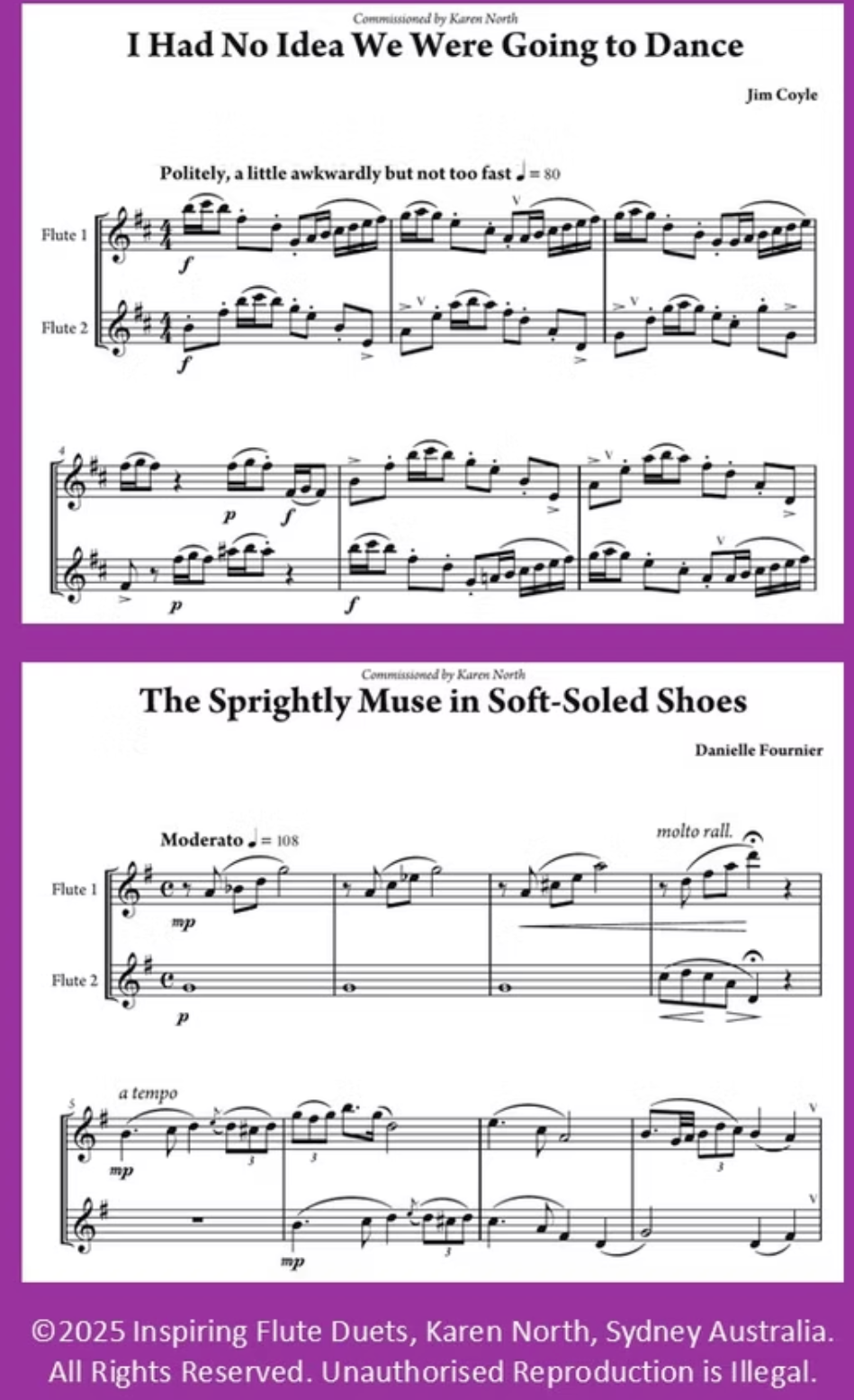 Karen North - Inspiring Flute Duets Book *New