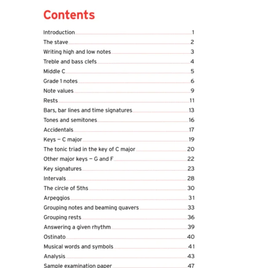 Trinity Theory Of Music Workbook - Grade 1 Book