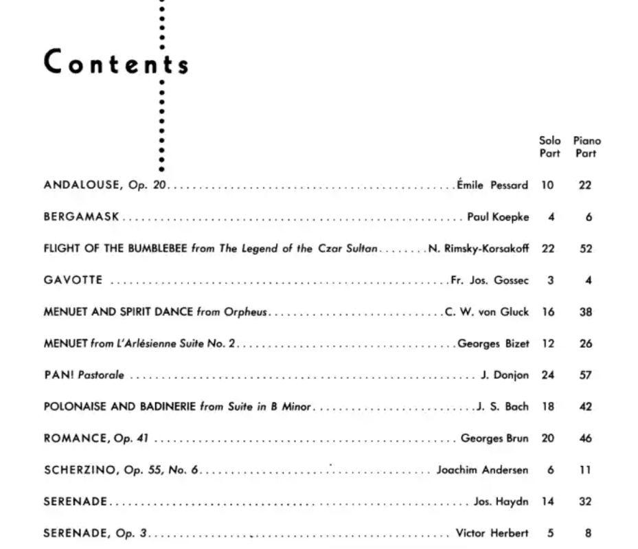 Rubank Concert And Contest Collection - Flute Solo Book (14 Pieces)