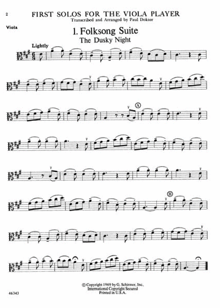 First Solos For The Viola Player Book