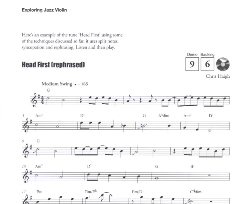 Exploring Jazz Violin Book/Online Audio