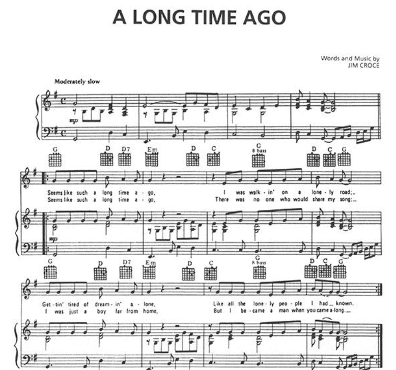 The Best Of Jim Croce - Piano/ Vocal/Guitar Songbook (20 Songs)