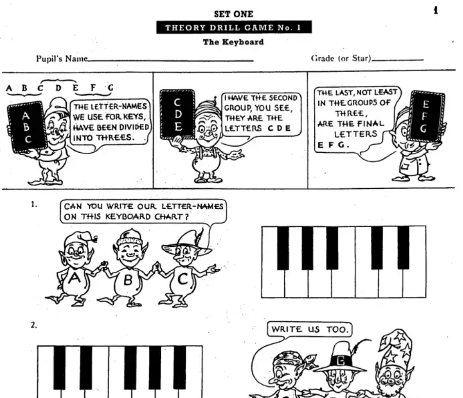 John Thompson's Theory Drill Games - Set 1 Book