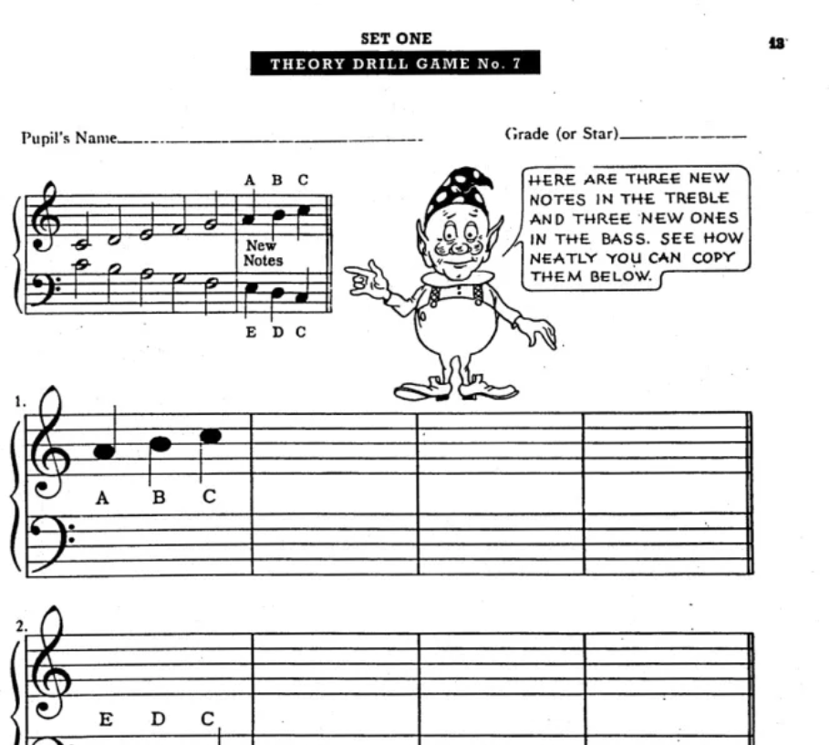 John Thompson's Theory Drill Games - Set 1 Book