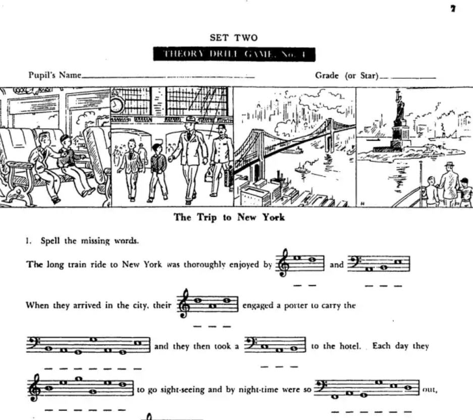 John Thompson's Theory Drill Games - Set 2 Book