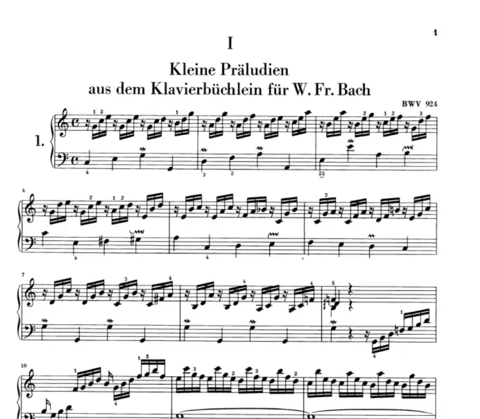 J.S Bach - Little Preludes And Fugues Urtext Book (26 Short Pieces)
