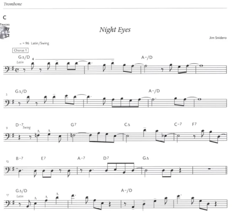Intermediate Jazz Conception Trombone Book and Audio (15 Solo Etudes)