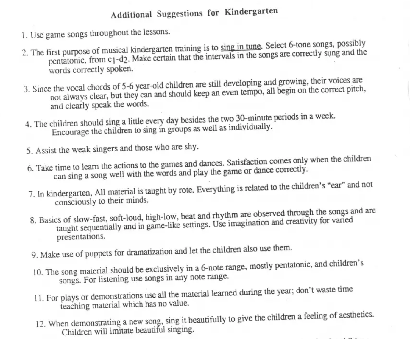 Kodaly In Kindergarten Textbook