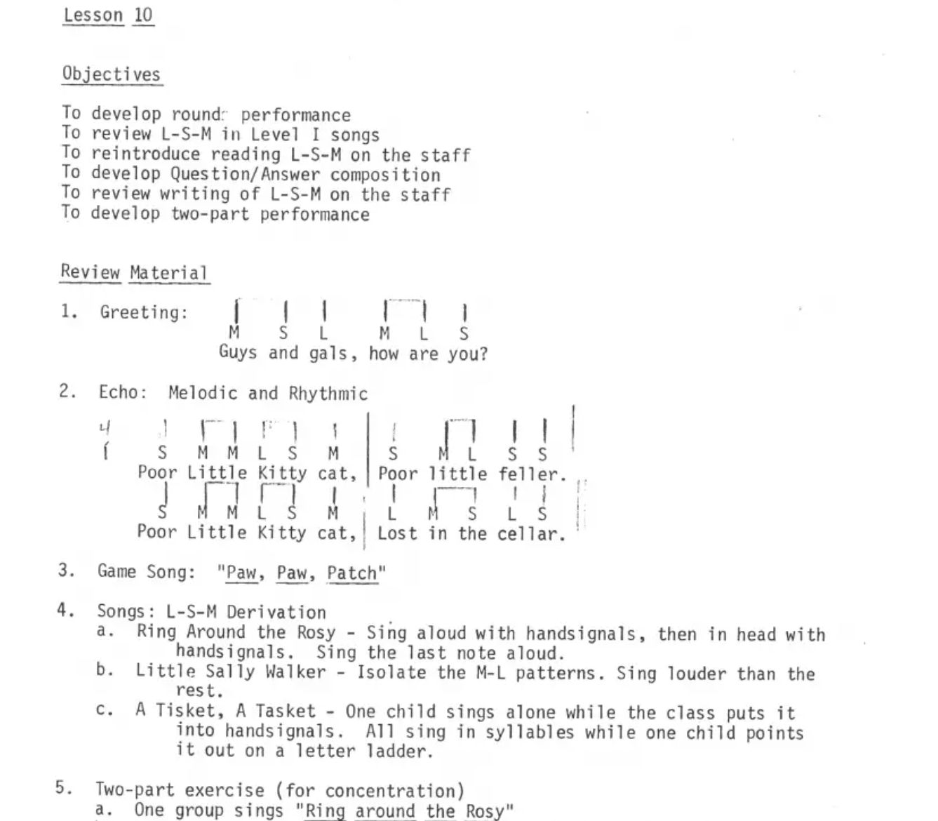 Kodaly In Kindergarten Textbook