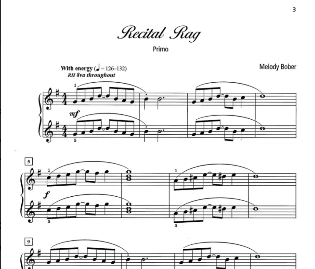 Melody Bober Piano Library - Grand Duets For Piano Book 3