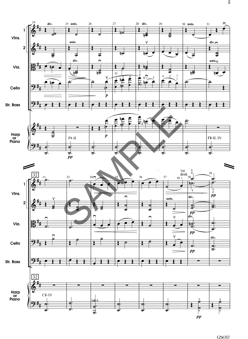Erik Satie - Gymnopedie No.1 - String Orchestra Level 2 Conductor Score