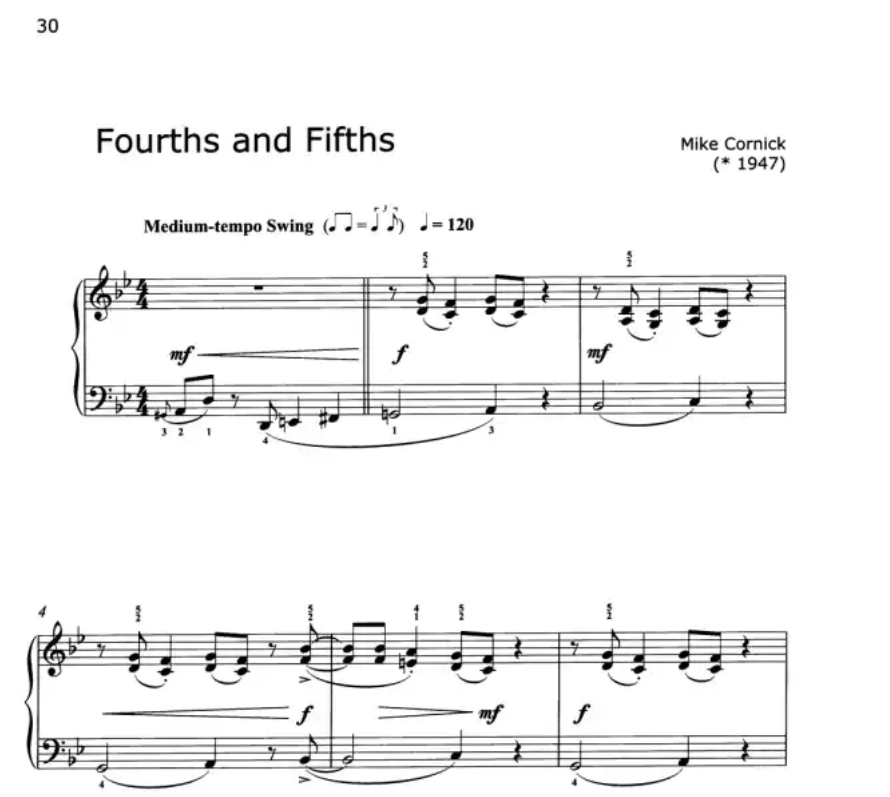 Mike Cornick -20 Piano Studies in Classical, Jazz and Popular Styles Book