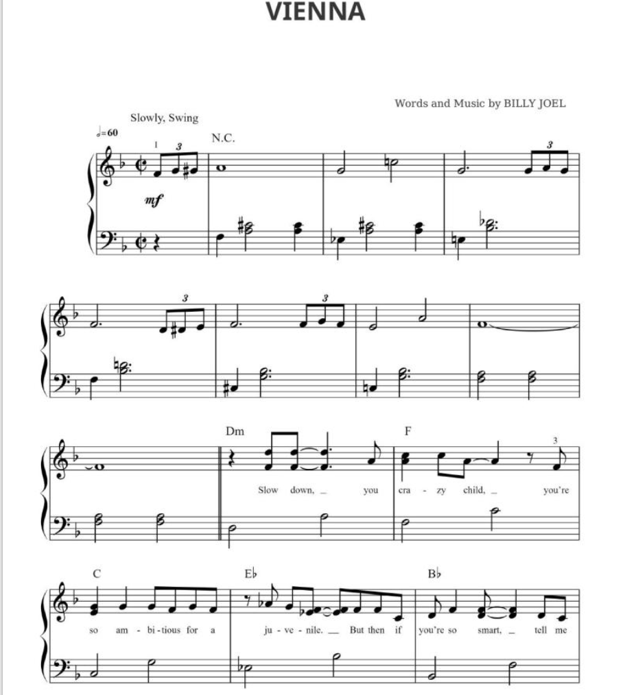 Billy Joel Easy Piano Hits Book (11 Hit Songs)