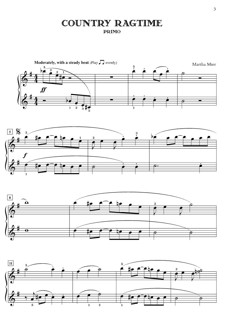 Martha Mier - Jazz Rags & Blues For Two Book 2 - Piano Duet
