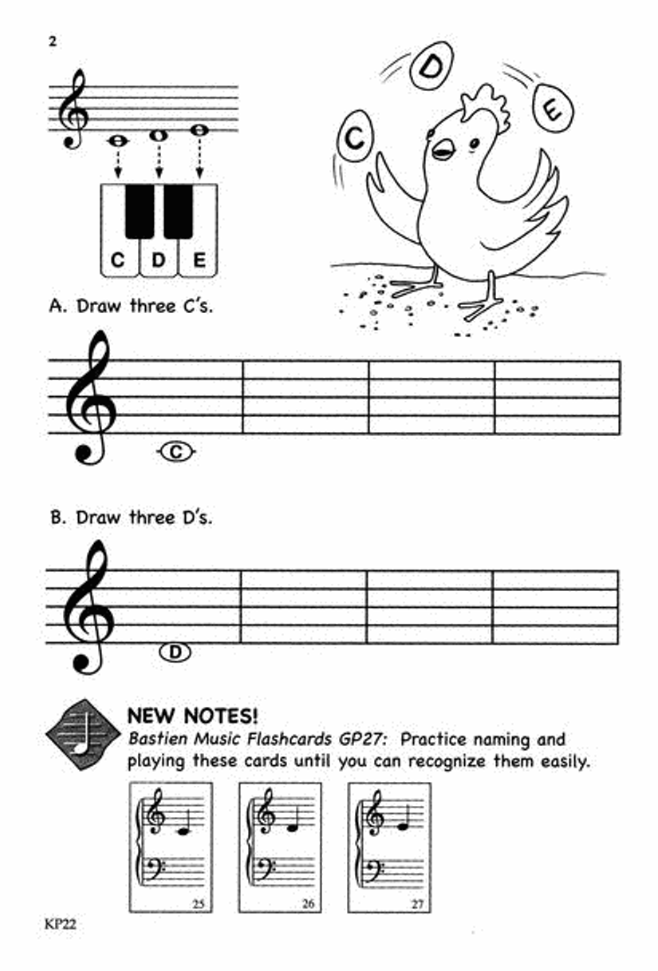 Bastien Theory Booster Middle C Note Speller Book