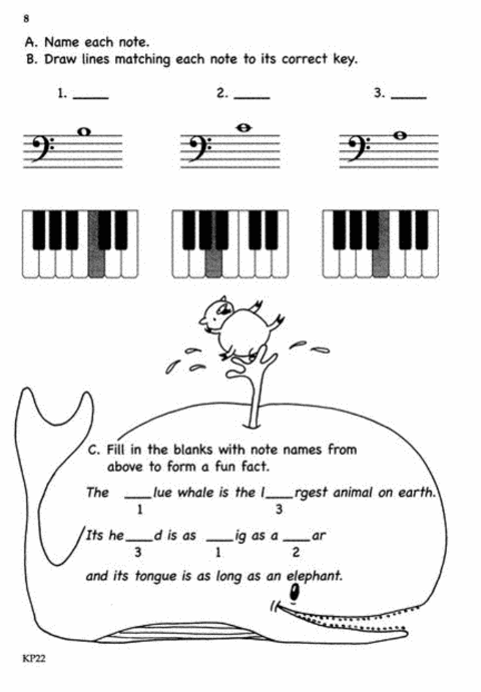 Bastien Theory Booster Middle C Note Speller Book