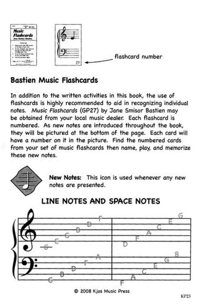 Bastien Theory Boosters - Lines And Spaces Note Speller Book