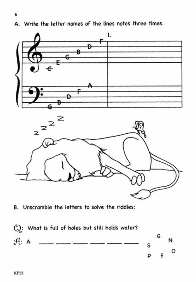 Bastien Theory Boosters - Lines And Spaces Note Speller Book