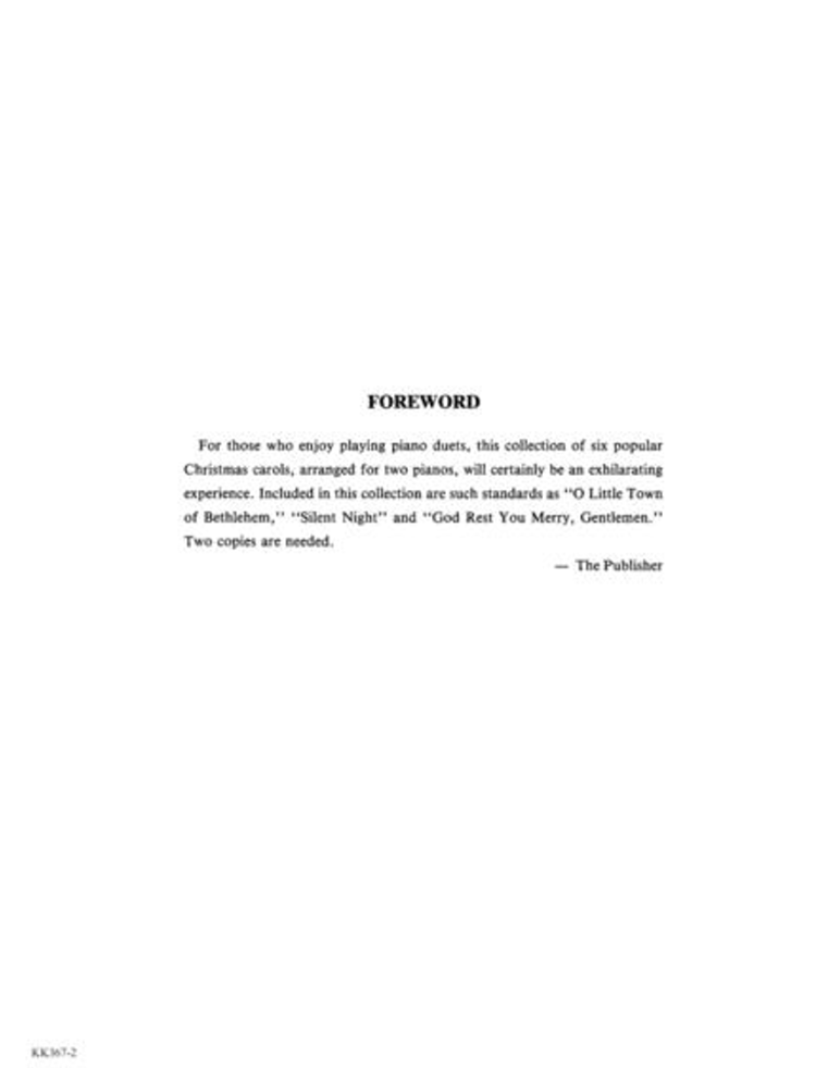 James Mansfield -Christmas Duets For 2 Pianos Book