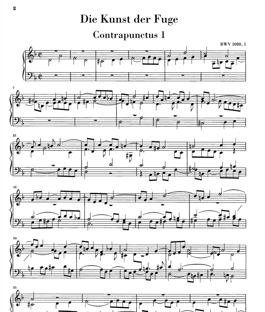 J.S. 巴赫 - 赋格的艺术 BWV 1080 钢琴曲集（布面精装版）