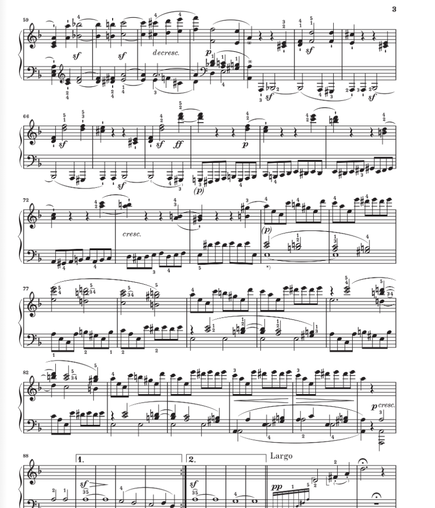 贝多芬 - d小调第17号钢琴奏鸣曲，作品31之2（《暴风雨》）乐谱