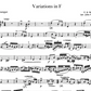 Friedrich Dionysus Weber - Variations in F for Bb Trumpet and Piano Book