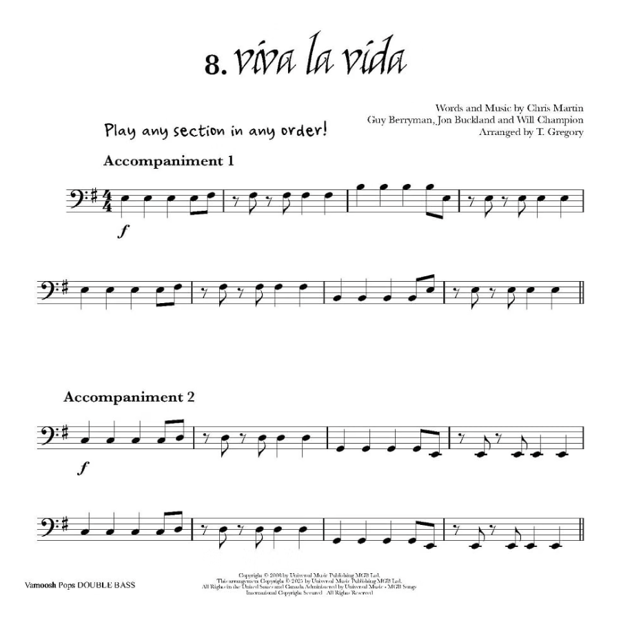 Vamoosh Pops: Double Bass Edition (Book with Online Audio)