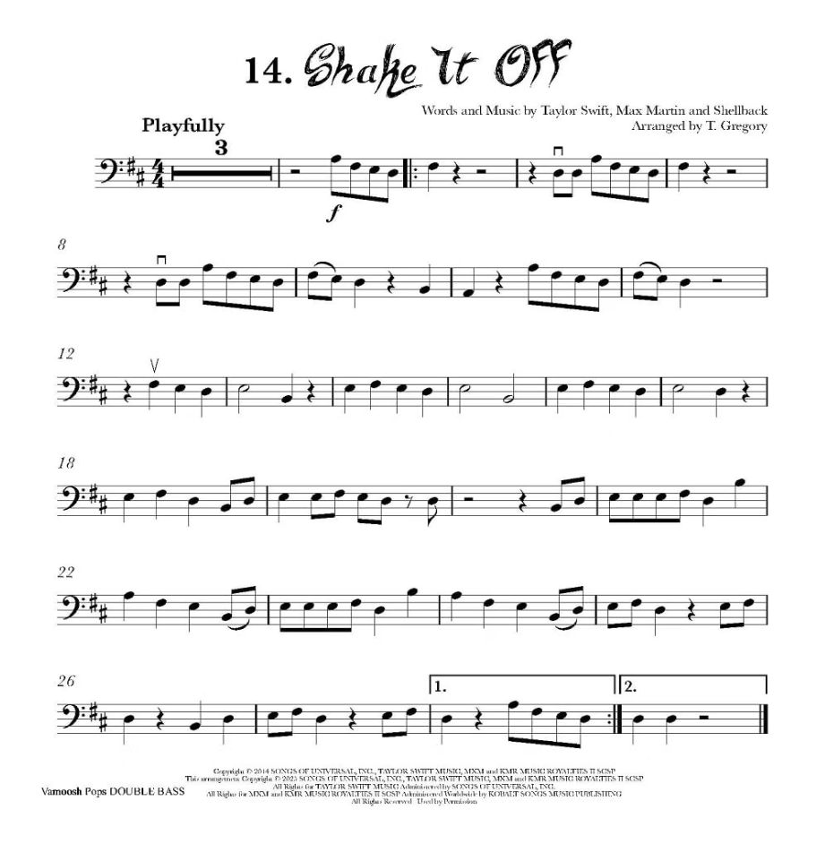 Vamoosh Pops: Double Bass Edition (Book with Online Audio)