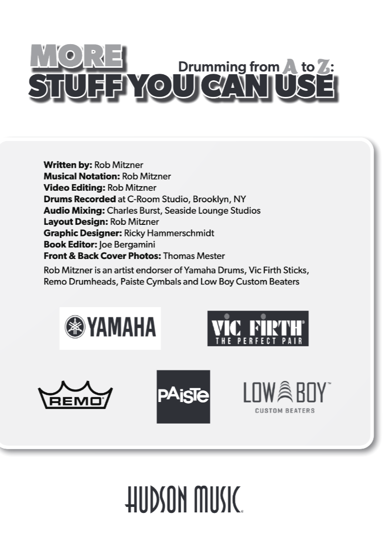 More Stuff You Can Use - Drumming From A To Z Book/Media (32 Drum Styles)