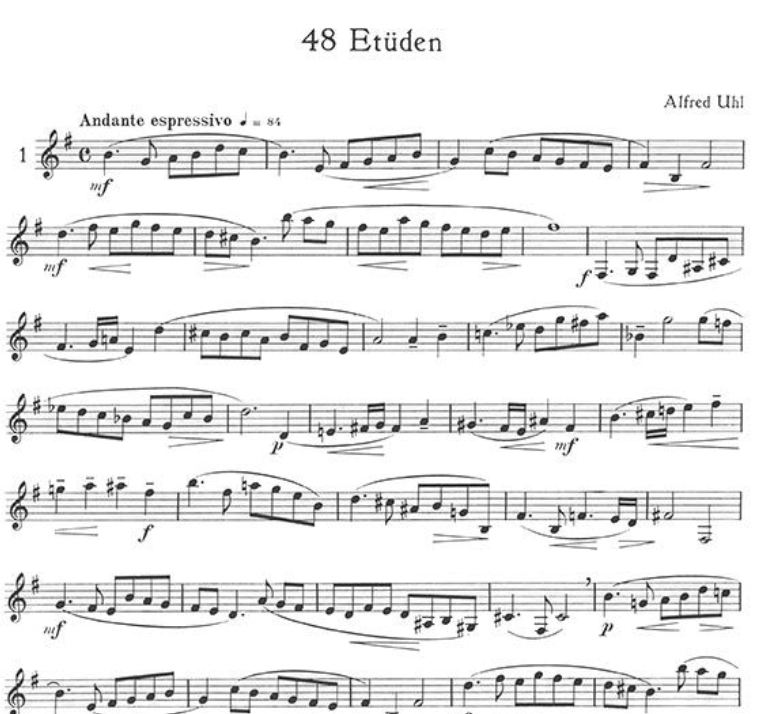 Alfred Uhl - 48 Studies for Clarinet Book 1 (Etudes Intermediate to Advanced)