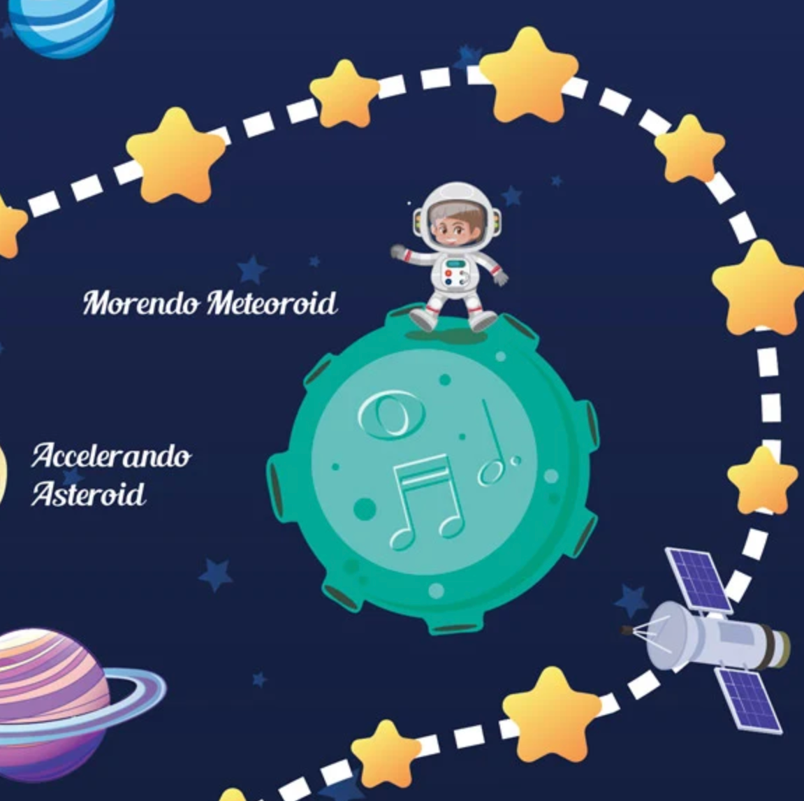 Musically Gifted - Space Quest A3 Music Practice Chart with Stickers