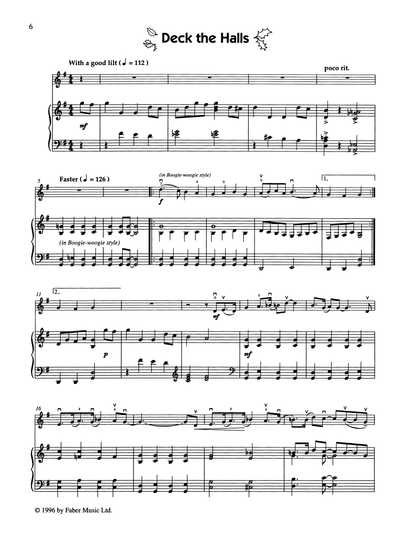 Pam Wedgwood - Christmas Jazzin About - Violin & Piano Book