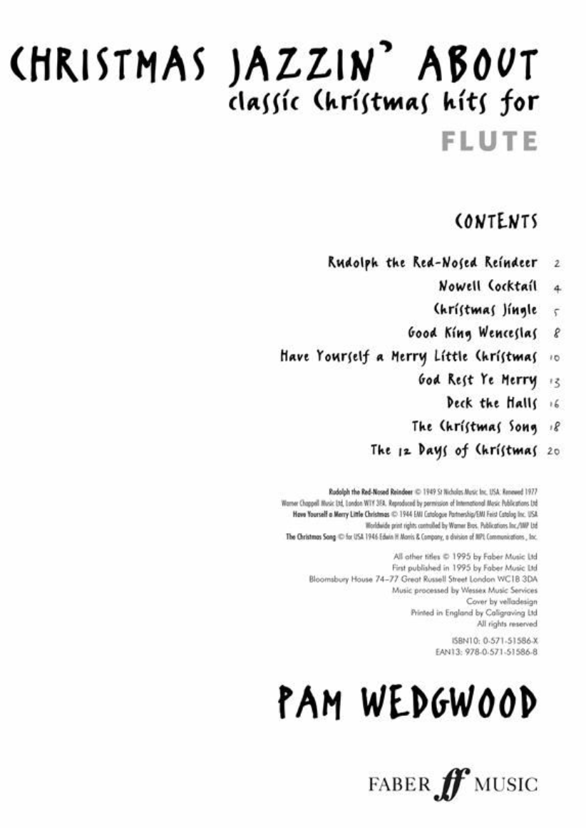Pam Wedgwood - Christmas Jazzin About - Flute & Piano Book