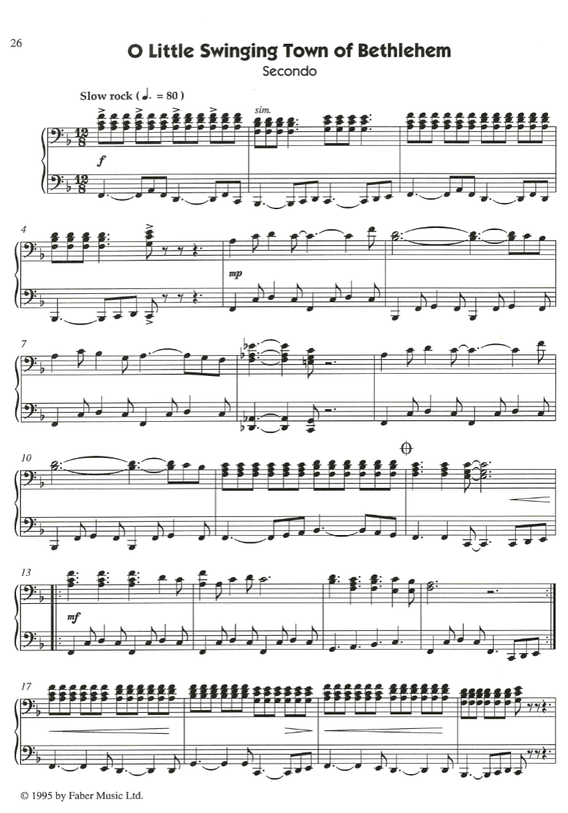Pam Wedgwood - Christmas Jazzin About - Piano Duet Book