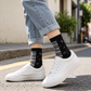 Sundry & Sound Co - Soft Black & White Piano Keys Crew Socks (Unisex)