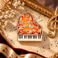 Sundry & Sound Co - Sunburst and Rhinestone Piano Brooch