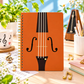 A5 Violin Themed Spiral Notebook (100 Pages)
