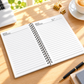 A5 Piano Keyboard and Music Notes Spiral Notebook (100 Pages)