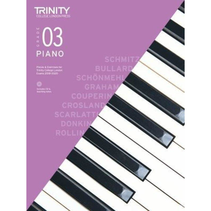 Piano Pieces & Exercises Grade 3 2018-2020 Book/Cd Trinity