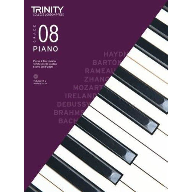 Piano Pieces & Exercises Grade 8 2018-2020 Book/Cd Trinity