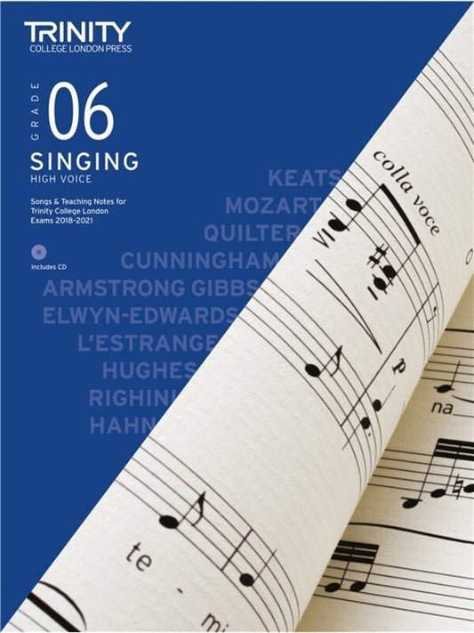 Trinity Singing Grade 6 2018 High Voice Bk/Cd