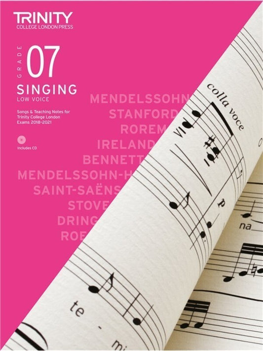 Trinity Singing Grade 7 2018 Low Voice Bk/Cd