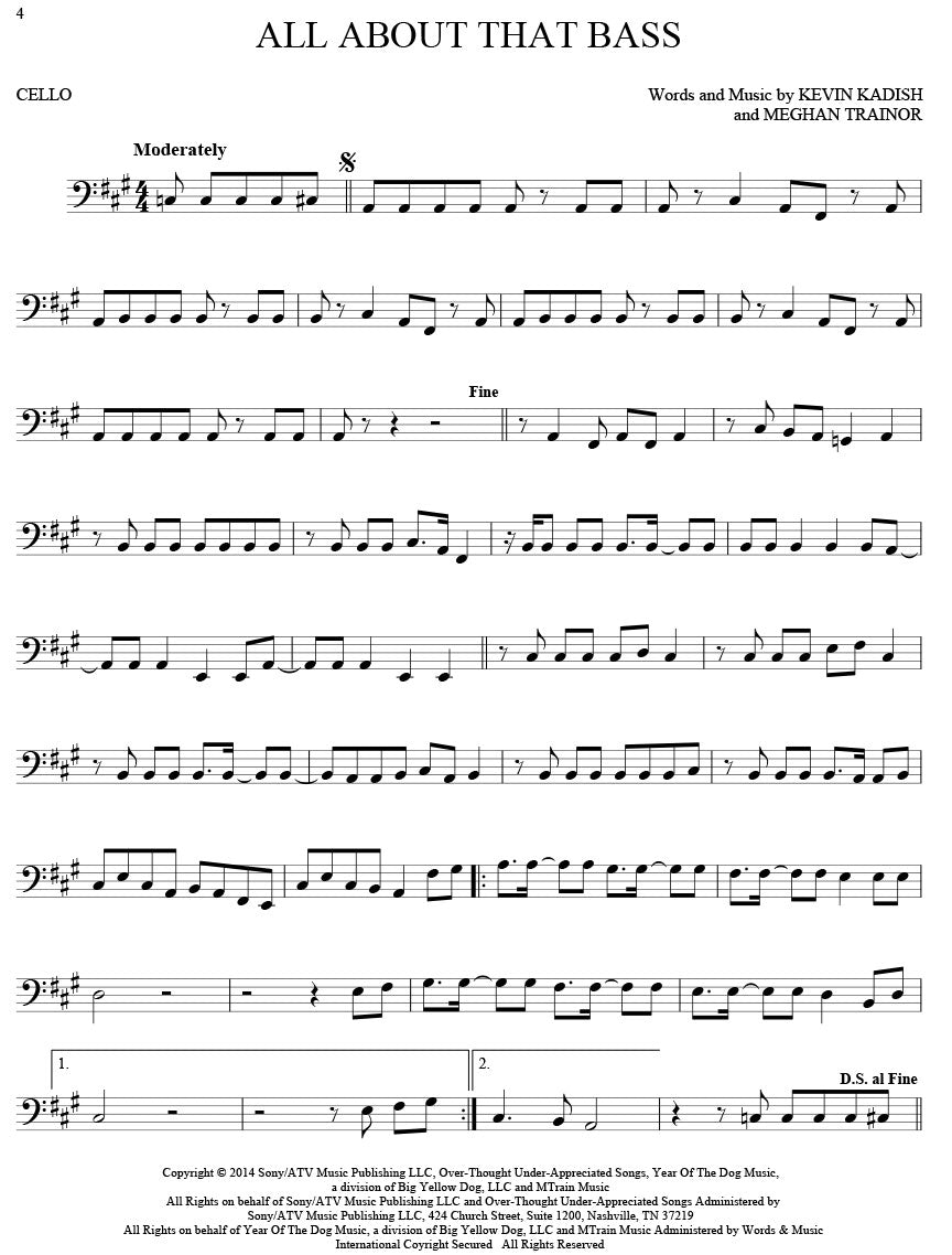 101 Hit Songs For Cello Book