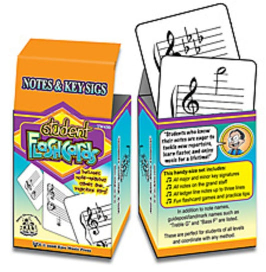 Student Flash Cards Notes And Key Signatures