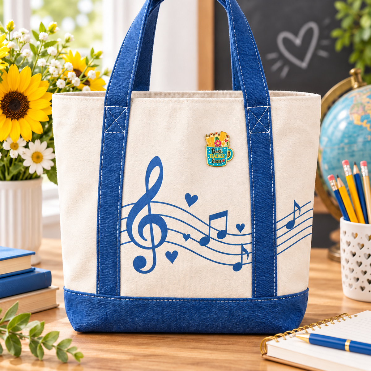 Sundry & Sound Co- Best Teacher Ever Pencil Mug Enamel Pin