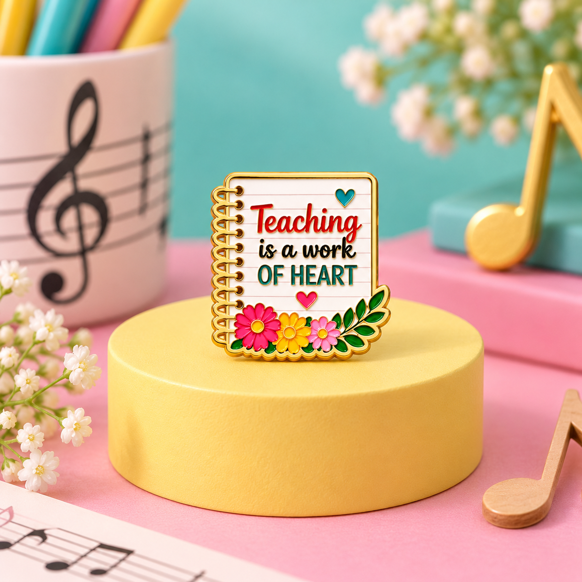 Teacher Appreciation Enamel Pin Bundle – Set of 4